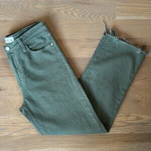 JBD Just Black Denim Vintage Straight Jeans Ankle Length Green Womens Size 29